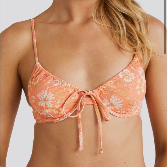 Billabong Other - NWT Billabong Women’s In Dream Space Ella Underwire Bikini Top in sweet papaya